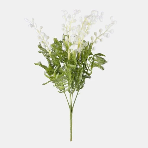 Artificial Mimosa Plants White 35cm - M096 I3
