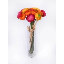 Mini Silk Ranunculus Posy Brights 25cm - R080 O1
