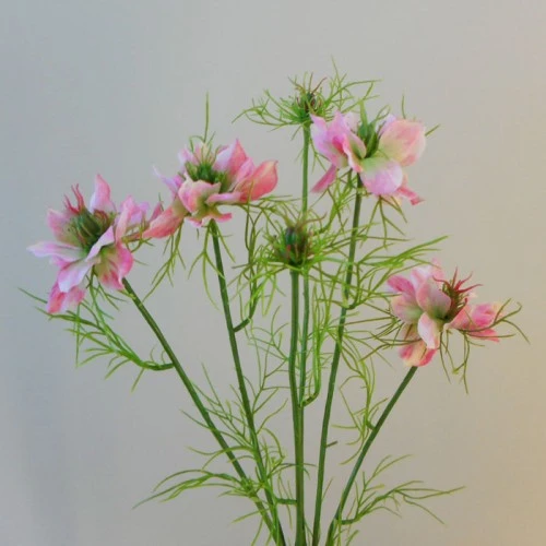 Artificial Nigella Love in the Mist Pink 65cm - N015 J3