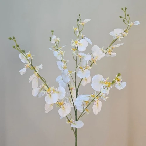 Artificial Oncidium Orchid White 88cm - O026 K3