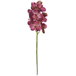 Real Touch Artificial Vanda Orchid Flowers Magenta Plum 53cm - O008 GG1