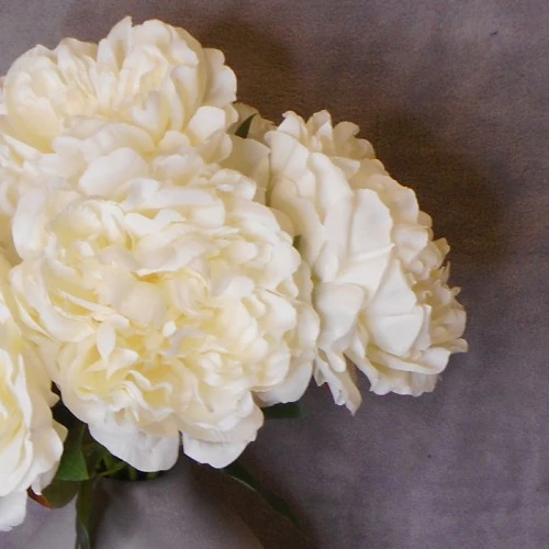 Luna Artificial Peony Ivory 56cm - P243 Q4