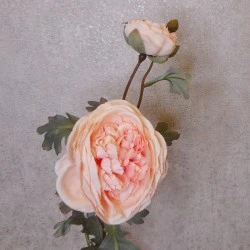 Artificial Peony Flowers Peach Pink 72cm - P124 LL4