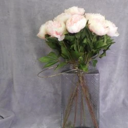 Artificial Peony Flowers Candy Crush Pink 62cm - P191 L3