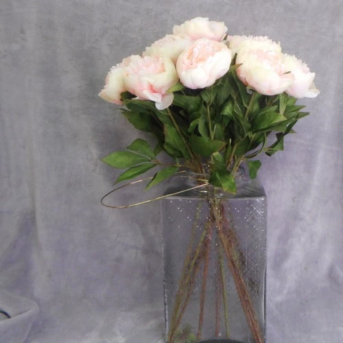 Artificial Peony Flowers Candy Crush Pink 62cm - P191 L3