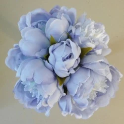 Artificial Peony Posy Hyacinth Blue 28cm - P101 BX5
