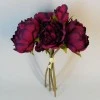 Artificial Peony Posy Burgundy 28cm - P232 N4