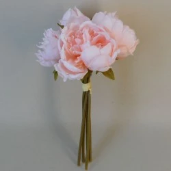 Artificial Peony Posy Coral Pink 28cm - P007 J3