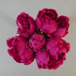 Artificial Peony Posy Hot Pink 28cm - P111 
