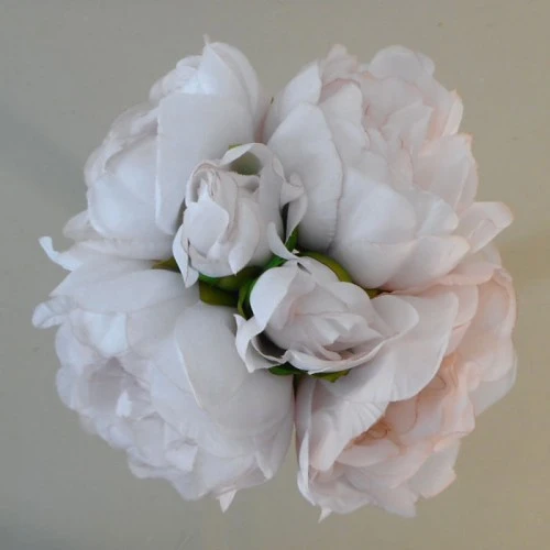Artificial Peony Posy Nude 28cm - P229 K2
