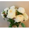 Bunch of Artificial Peony Roses Cream (10 Flowers) 50cm - P021 AA4