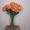 Silk Peony Flowers Burnt Orange 64cm - P065 R4