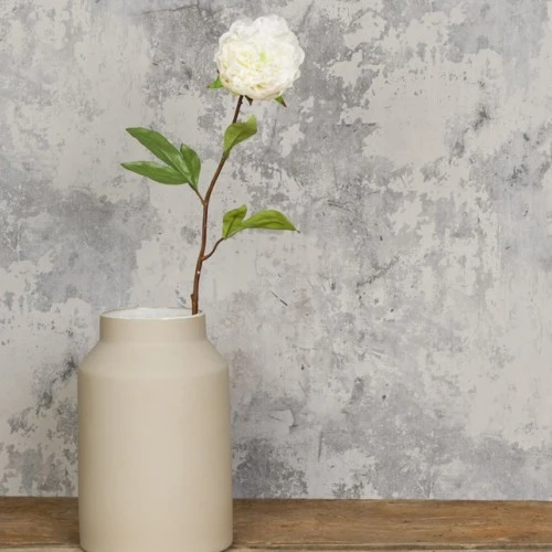 Real Touch Peony Cream 70cm - P015 