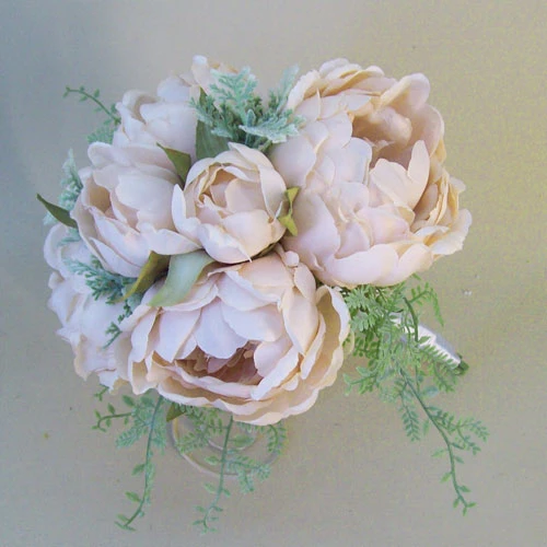 Romance Peony Flowers Bouquet Nude 30cm - P187 P1