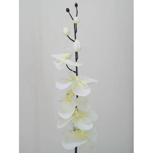 Artificial Phalaenopsis Orchid White and Black 90cm - J010 K4