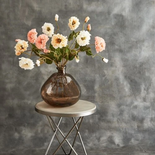 Artificial Icelandic Poppy Blush Peaches and Cream 69cm 