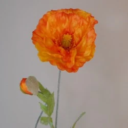Artificial Icelandic Poppy Orange 70cm - P132 K2