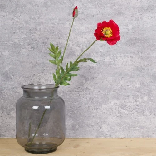 Artificial Icelandic Poppy Red 72cm - P158 K3