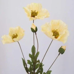 Silk Poppies Gold Yellow 70cm - P003A L4