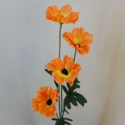 Artificial Poppies Orange 47cm - P237 P2