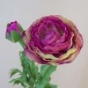 Artificial Ranunculus Flowers Purple Green 40cm - R541 E3
