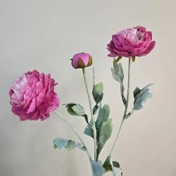 Artificial Ranunculus Flowers Pink 50cm - R137 O1