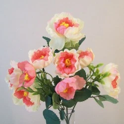Fleur Artificial Ranunculus Bush Pink 32cm - R838 M2