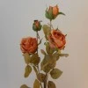 Antique Rose Spray Burnt Orange 64cm | Faux Dried Flowers - R239 N1