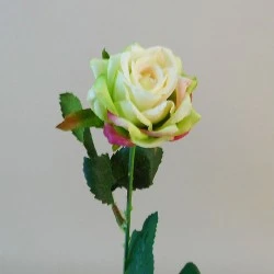 Artificial Button Roses Stem Green 40cm - R691 U3
