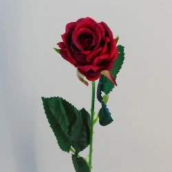 Artificial Button Roses Stem Red 40cm - R411 T3