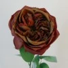 Artificial Cabbage Rose Chestnut Brown 60cm - R779 M3