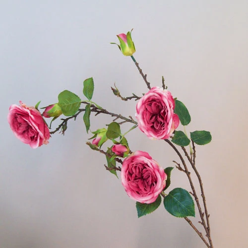 Artificial Cabbage Roses Branch Pink 90cm - R804 LL2