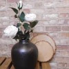 Artificial Cabbage Roses Spray White 83cm - R229 AA1