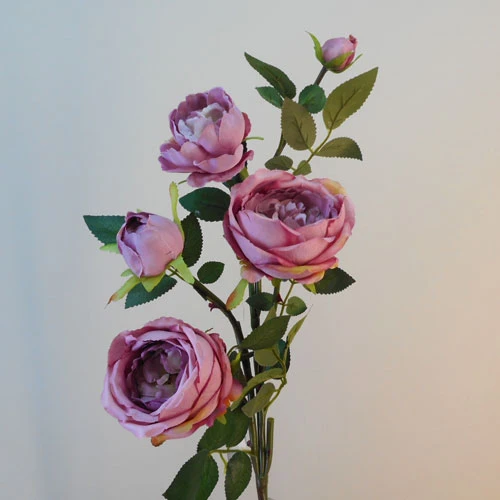 Artificial Cabbage Roses Spray Dusky Pink 87cm - R775 BX11