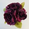 Artificial English Roses Bundle Burgundy 24cm - R486 N4