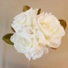 Artificial English Roses Bundle Cream Ivory 24cm - R455 KK3