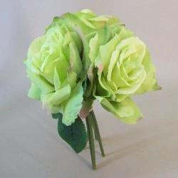 Artificial English Roses Bundle Green 25cm - R646 O4