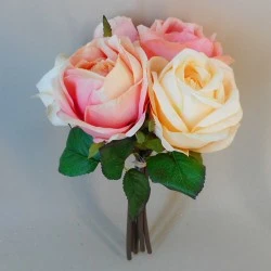 Artificial Roses Bundle Pink and Vanilla 28cm - R696 BX10