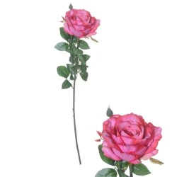 Artificial Garden Roses Pink 66cm - R257 BX7