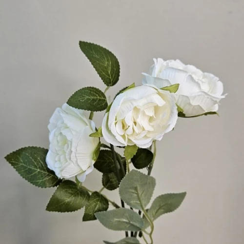 Artificial Rose Spray Cream 41cm - R180 S3