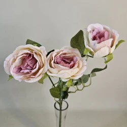 Artificial Rose Spray Dusky Pink 41cm - R179 K3