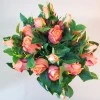 Artificial Rosebuds Bouquet Orange Peach x 26 28cm - R583 L1
