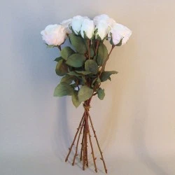 Artificial Roses Bouquet Blush Peach 44cm - R708 P1