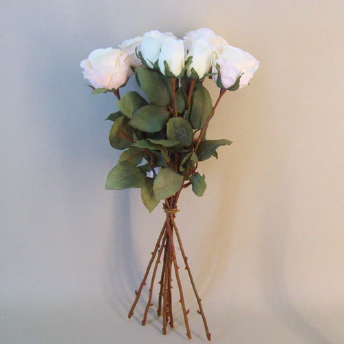 Artificial Roses Bouquet Blush Peach 44cm - R708 P1