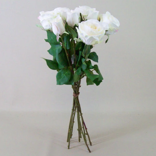 Artificial Roses Bouquet Cream with a hint of Pink 44cm - R497 N4