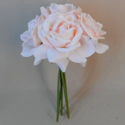 Artificial Roses Bunch Coral Pink 27cm - R354 N1