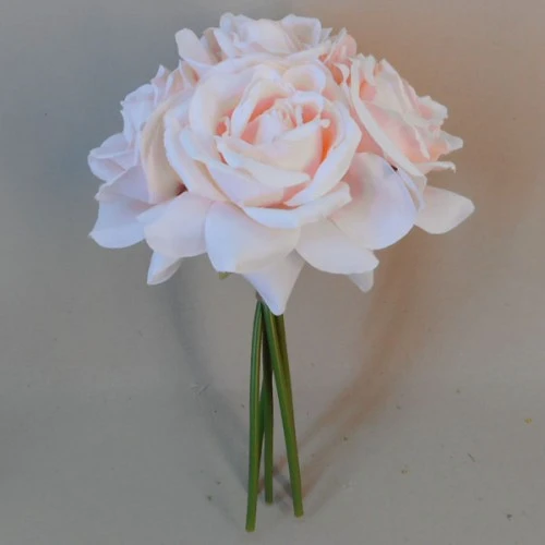 Artificial Roses Bunch Coral Pink 27cm - R354 N1
