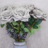 Artificial Roses Large Grey 76cm - R004 R1