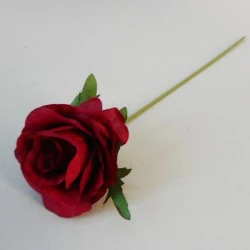 Artificial Silk Rose Buds on Wire Stem Red 24cm - R098 O3
