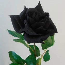 Artificial Tea Rose Black 68cm - R058 GG4